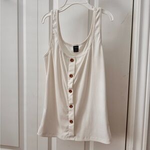 SHEIN Cream Button-Down Camisole